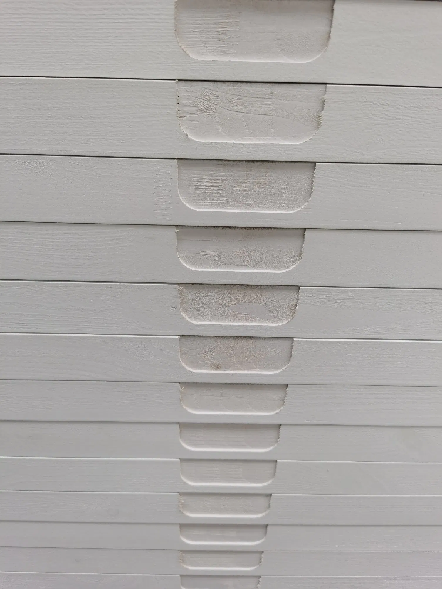 80in 96in Textured 4 Panels Hollow Core White Primed Moulded Wood Door