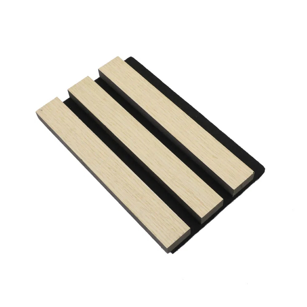 Custom Grille Wood Slats Wall Panel Sound Insulation Board CE Certified
