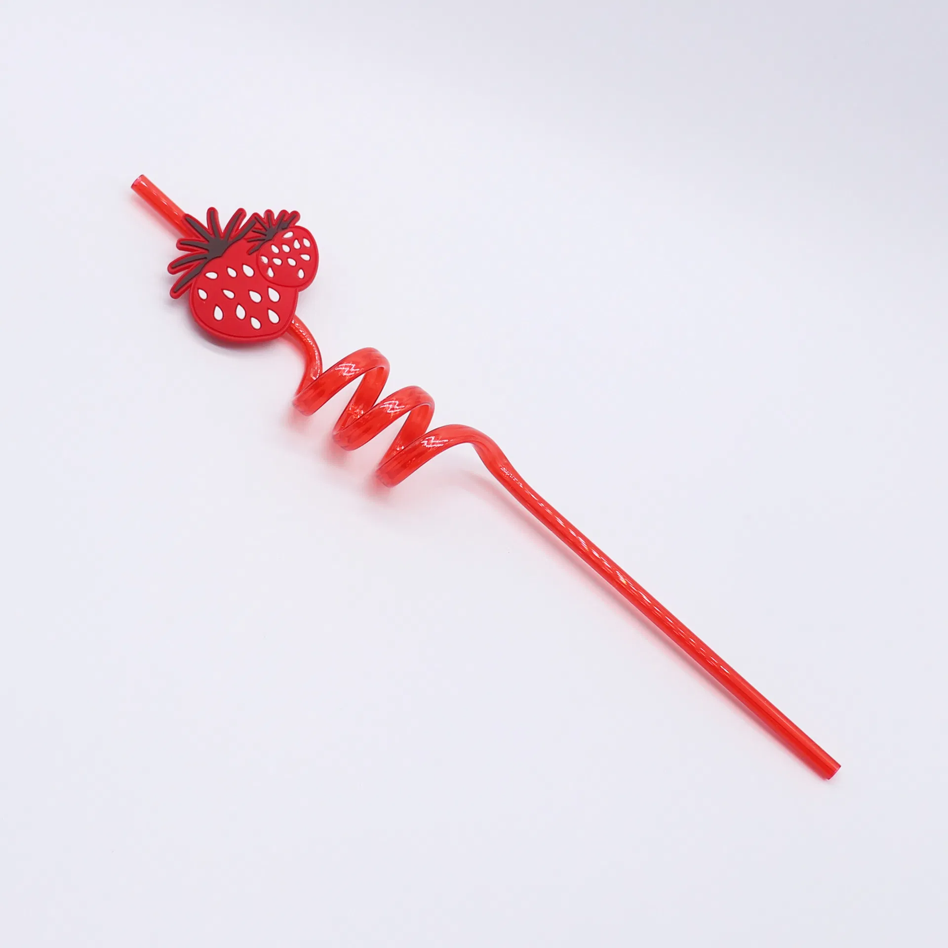 Custom Fruit Themed Birthday Tableware Set Spiral Shaped Straws Drinks Washable Straws