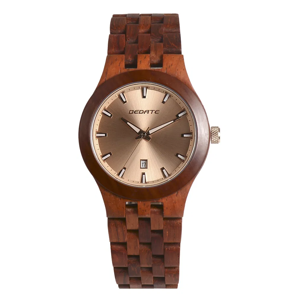 Onn Sales Watch Supplier Factory Price Luxury Wood Watch for Men with Custom Logo and Free Box Wooden Wrist Watch