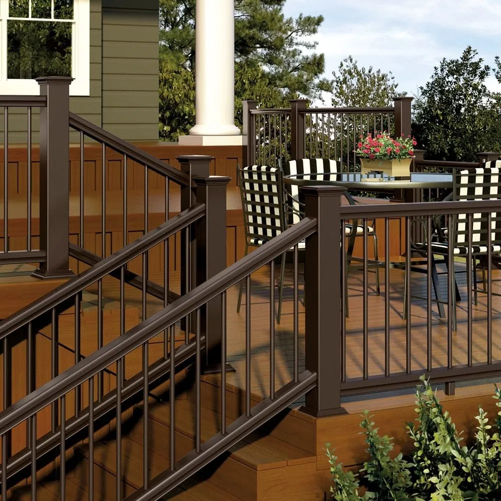 Elegant Design Outdoor Aluminum Deck Railing with UV Resistant Finish for Coastal Homes Villas Balconies