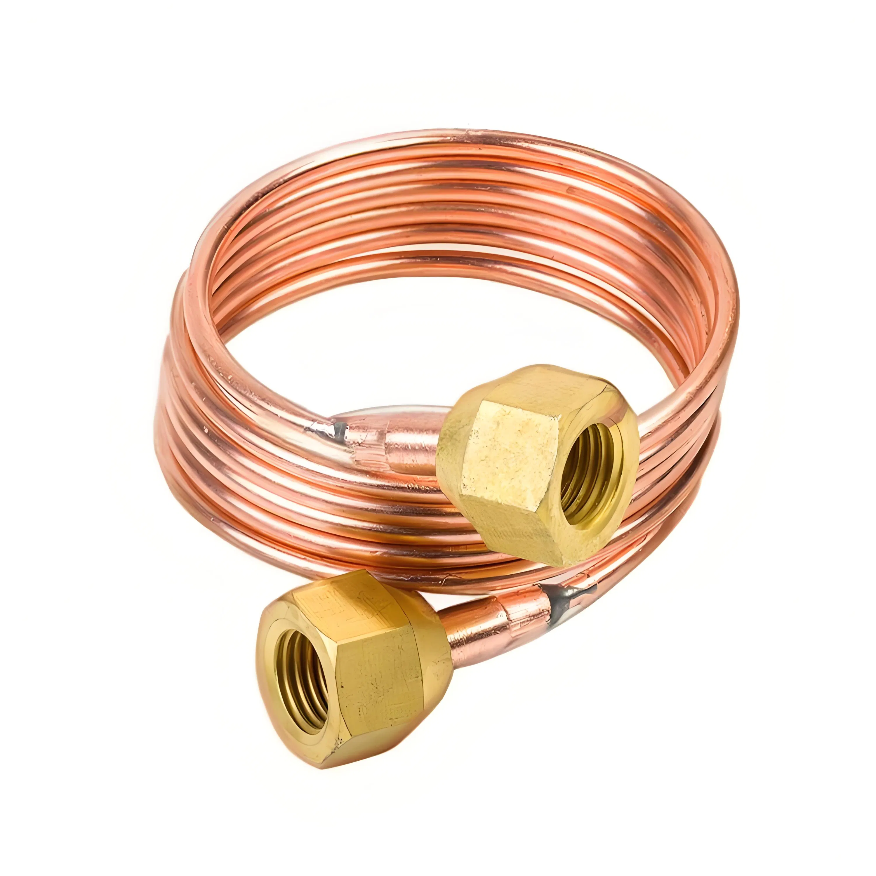 Refrigeration Od 3mm Capillary Tube with 1/4 Flare Nuts 1.5 Meter Lengthen