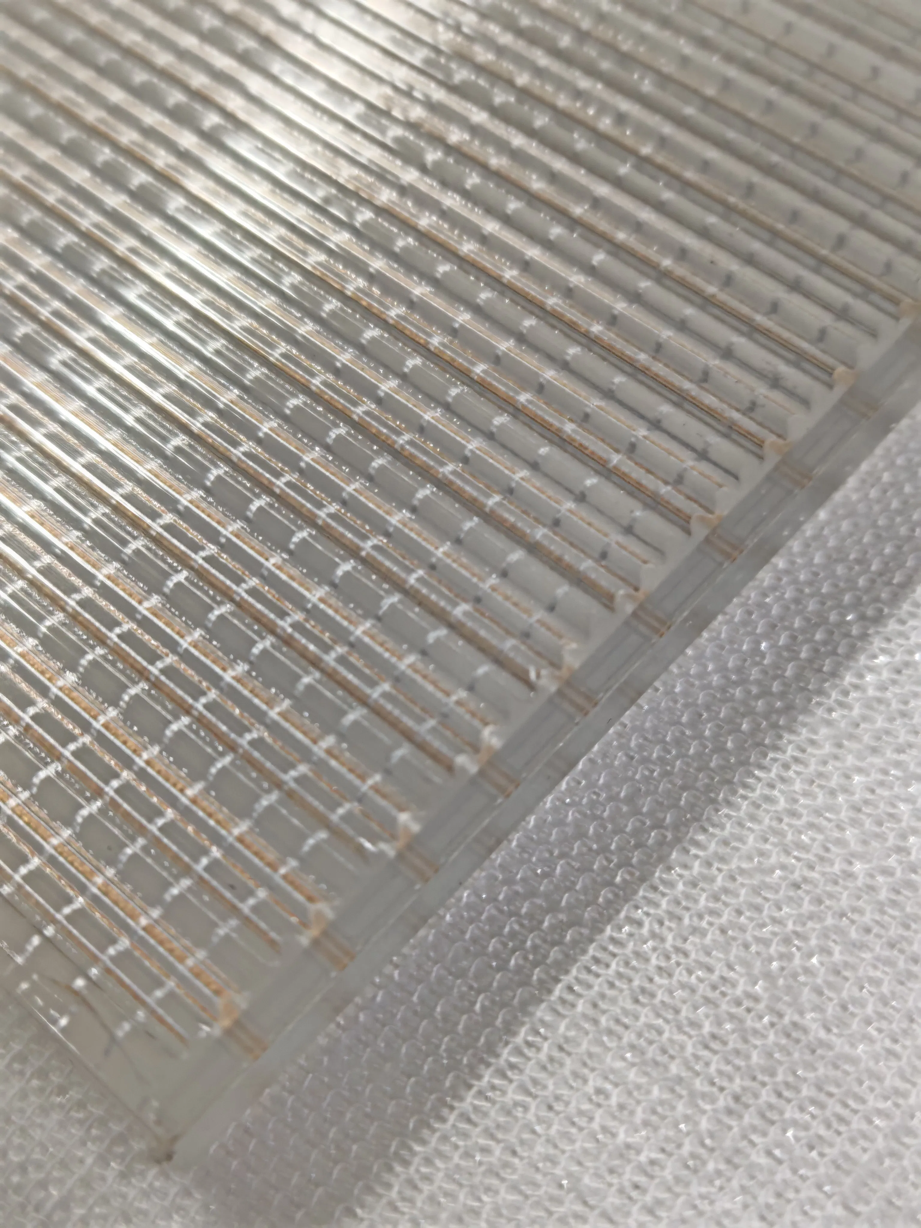 Elegant Laminated Glass Design with Stylish Artistic Fabric Touch