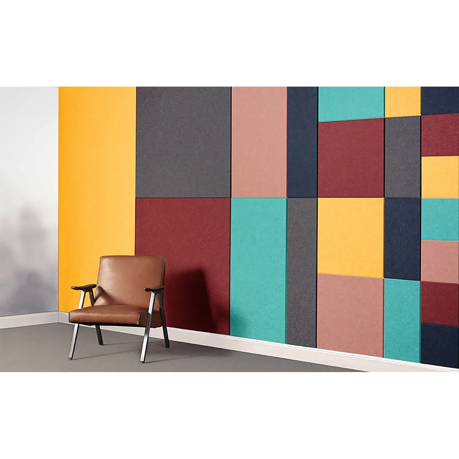 Sound Absorption Fabric Wall Polyester Fiber Interior Acoustic Panel for KTV