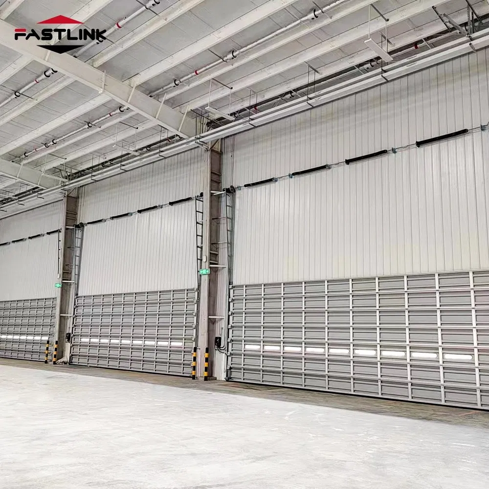 Fastlink High Quality Workshop Industrial Aluminum Overhead Single Plank Sectional Doors