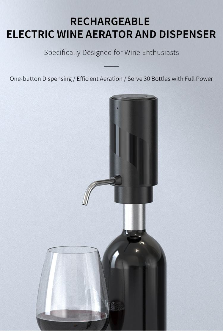 Rechargeable USB Automatic Smart Wine Aerator Decanter
