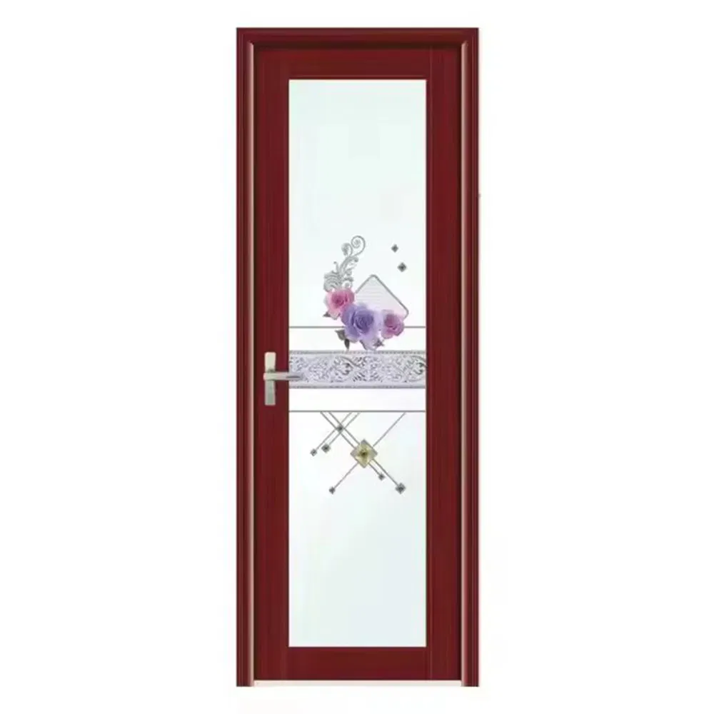 Customized Glass Aluminum Bathroom Door Interior Frosted Glass Bathroom Door for Home