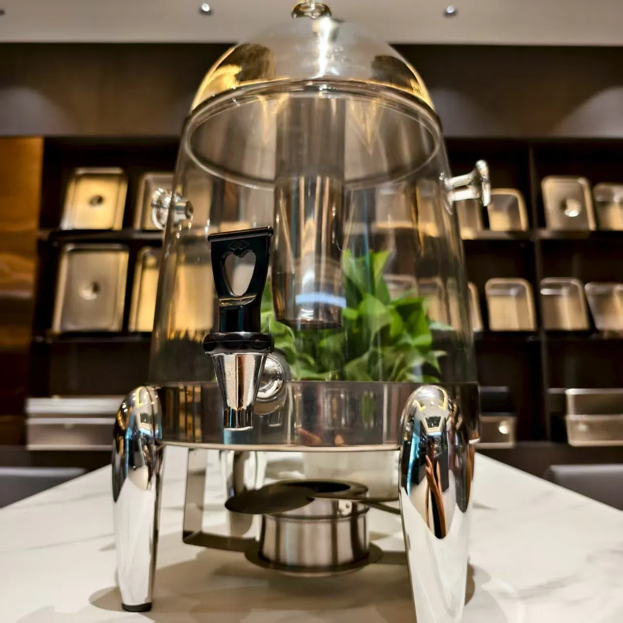 Hotel Restaurant Supply Stainless Steel Juice/Beverage Dispenser Chiller or Warmer Dispenser