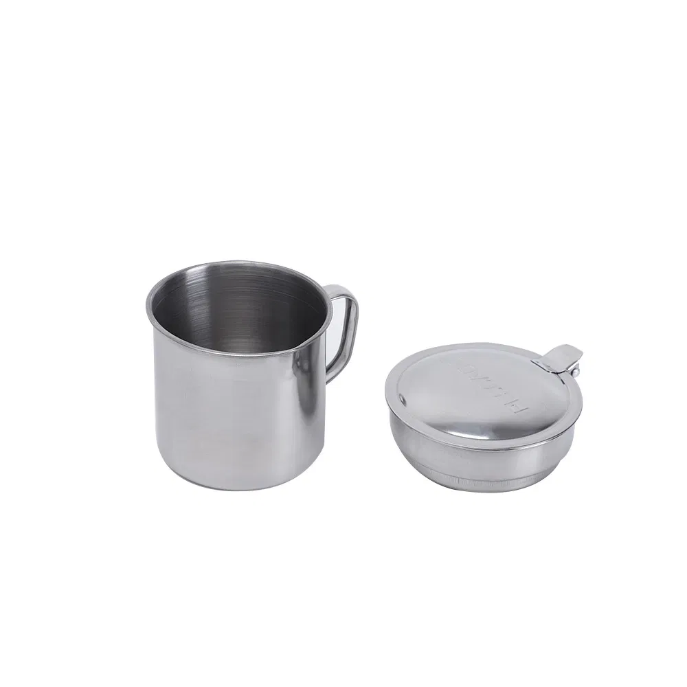 Home Stainless Steel Oil Strainer Cup Grease Separator Clean Storage Oil-Filter Cup