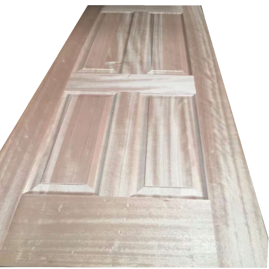Custom Sapele 3mm Veneered Molded MDF/HDF Door Skin