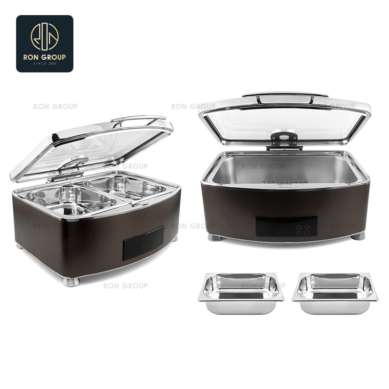 New Arrival Hotel Restaurant Supplies Stainless Steel Electric Food Warmer Buffet Chafing Dishes with Lid