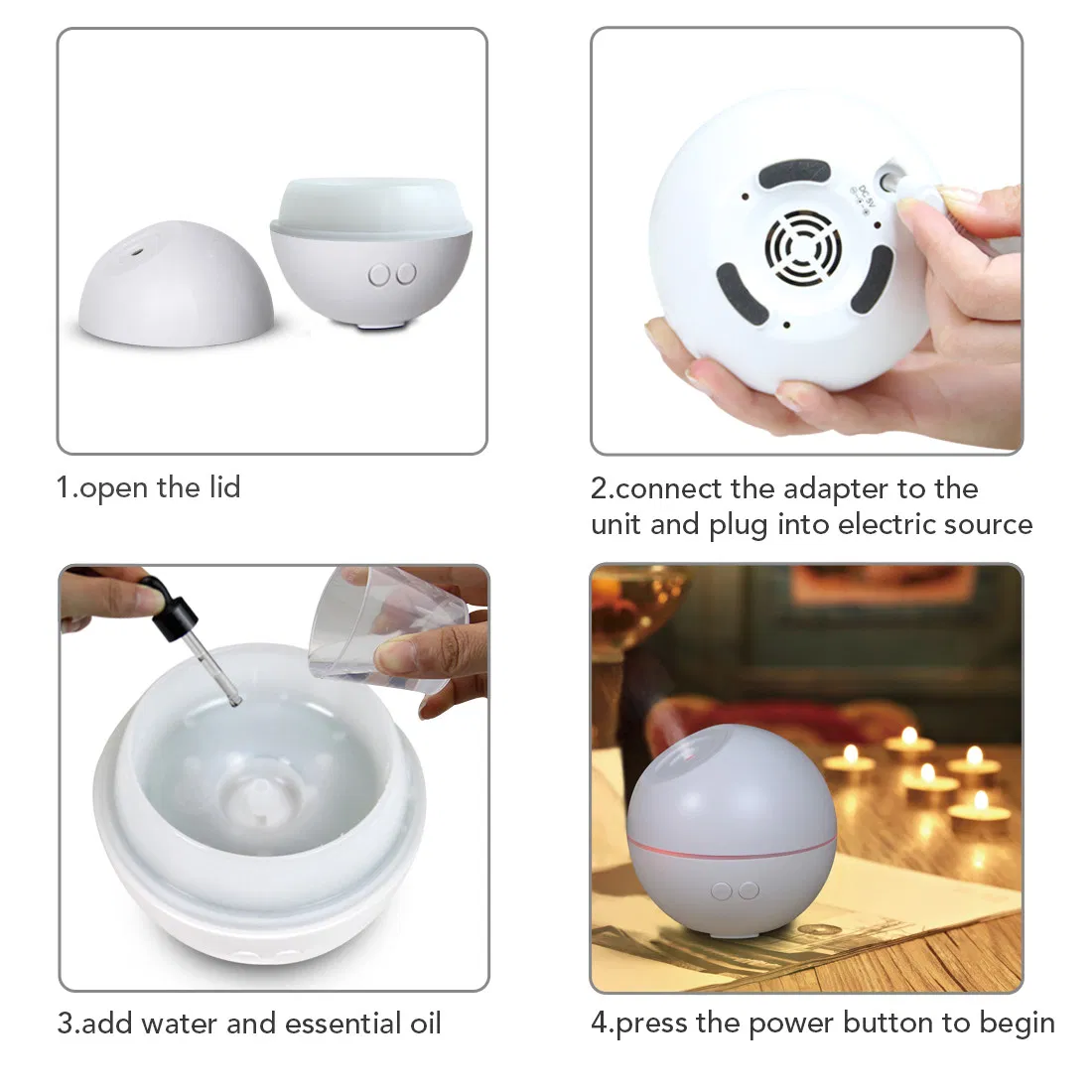 Mini Portable LED Night Light Ultrasonic Mute Air Humidifier USB Mist Maker Diffuser Humidifiers for Home Office