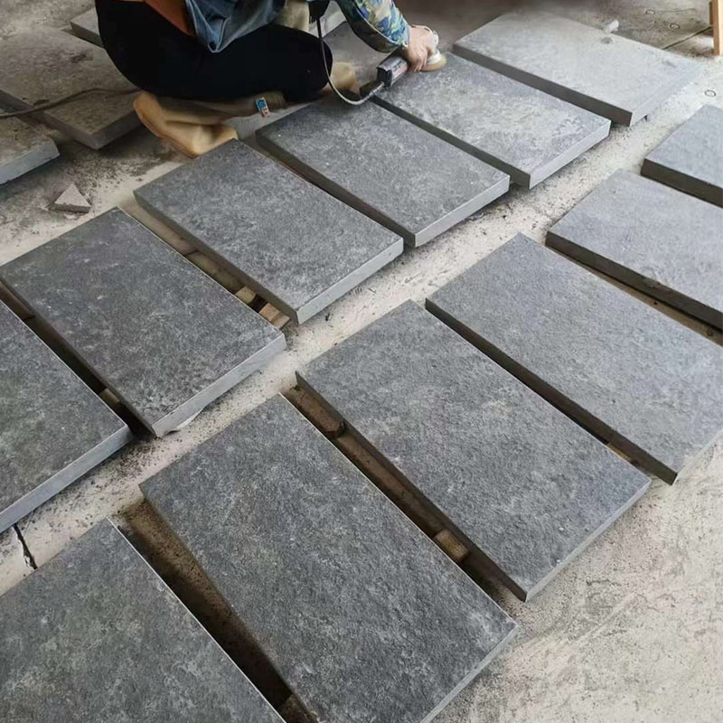 Flamed Finish Zp Black Basalt Stone Tile