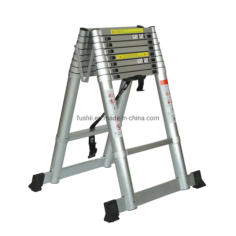 4.4m Folding Extension Aluminum Telescopic Ladder