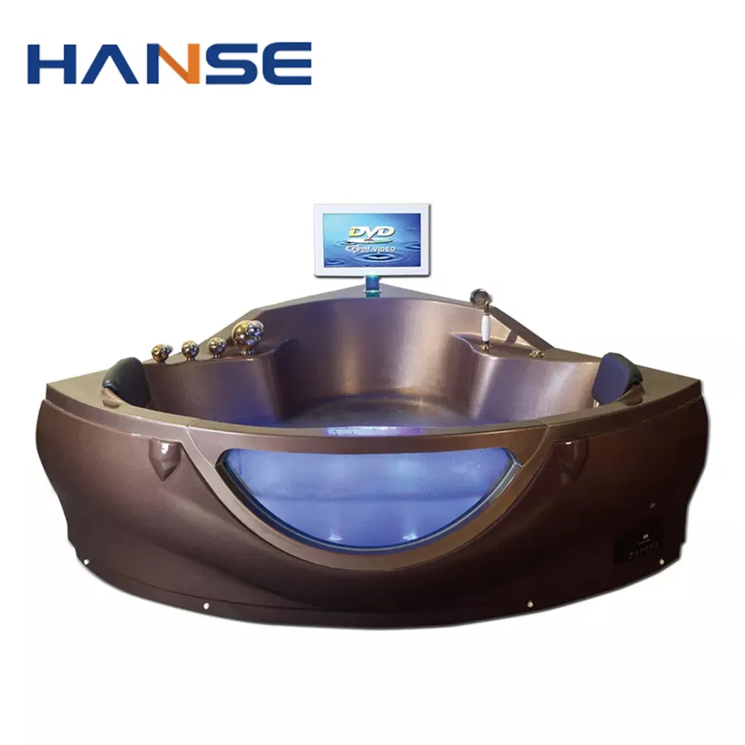 Угловая акриловая ванна с гидромассажем