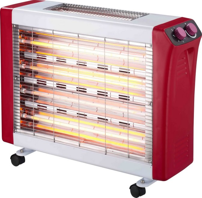 Electric Infrared Heater - Portable Space Heater with Instant Heating for Home & Office