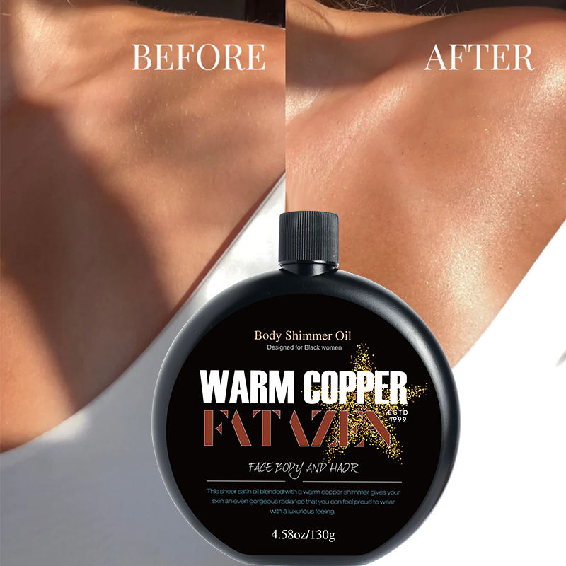 Fatzen Skin Care Products Beautiful Products Skin Glittering Design for Black Women Body Shimmer Oil