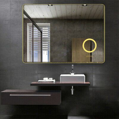 Wall Mounted Touch Sensor Bluetooth Bathroom Vanity LED Mirror with Magnifier