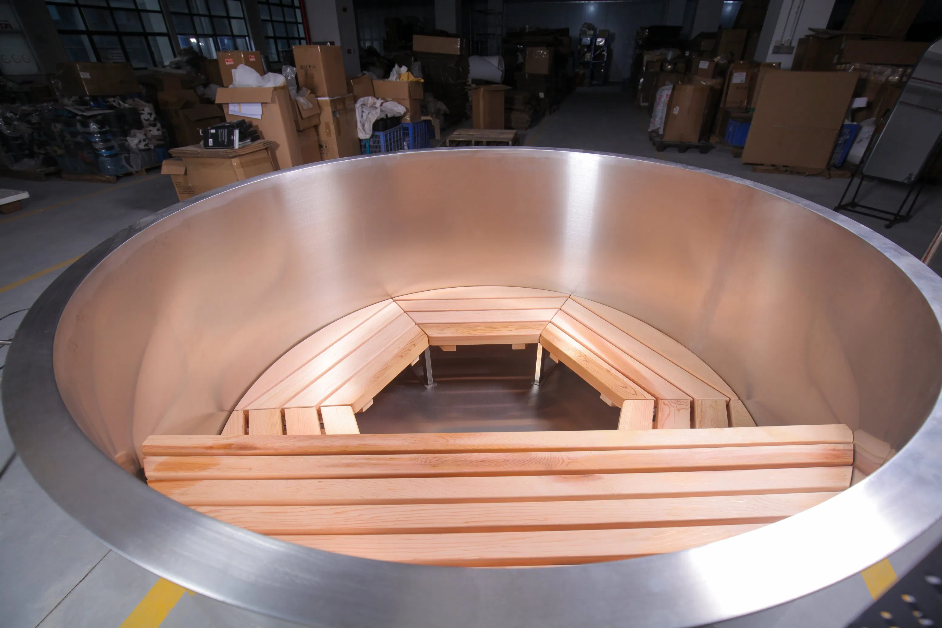 Портативная деревянная бочка-джакузи с подогревом