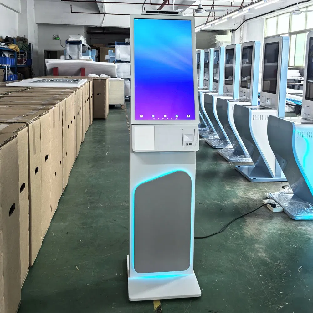 in Stock 27 Inch Android Self Service Kiosk Built in WiFi with Camera Qr Code Printer