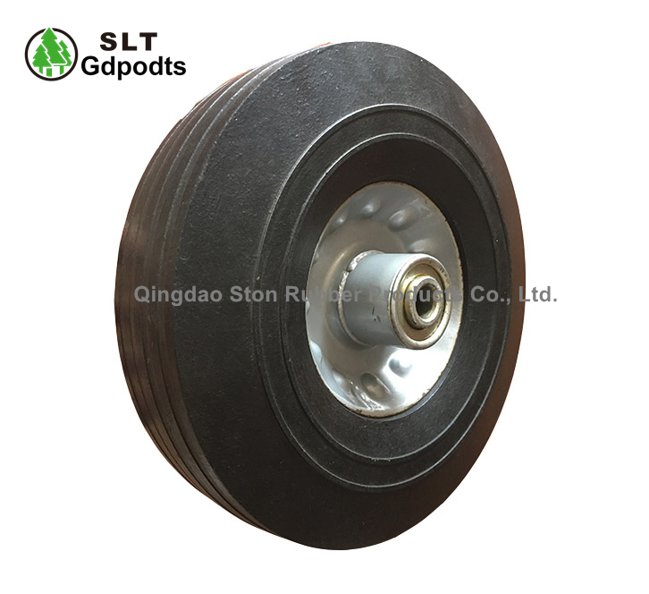 10-Inch Heavy-Duty Trolley Wheels, Rubber