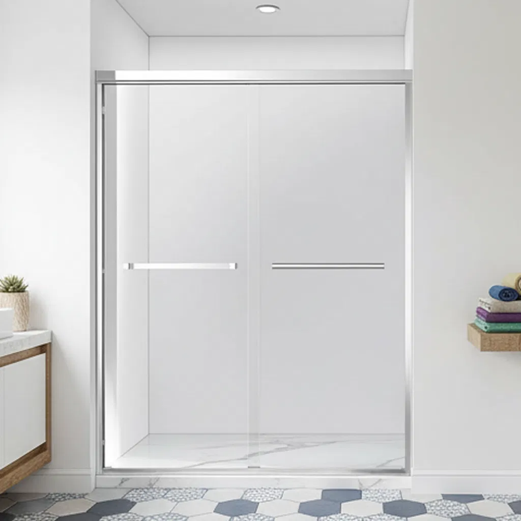 Soft Closing Shower Screen with Easy Setup for Customizable Rail Spaces