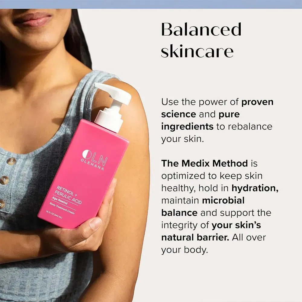 Retinol Body Lotion Firming Moisturizer Targets Look of Crepe Skin, Wrinkles, Sagging & Sun Damaged Skin
