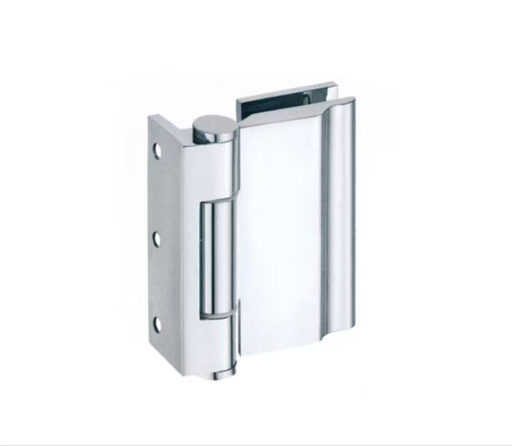 Heavy Duty Bathroom Glass Hardware Office Hotel Brass Adjustable Brass Movable Shower Screen Frameless Glass Door Hinge Irregular China OEM Factory