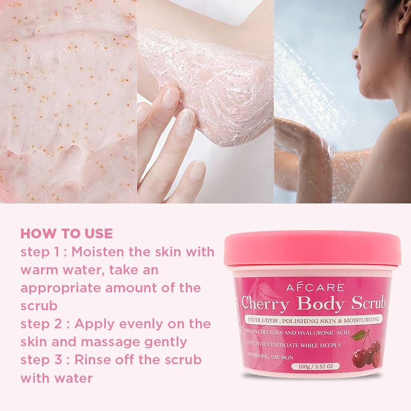 Pre Shave Body-Scrub Exfoliator and Jojoba Oil & Cherry Body Scrub with Perfume