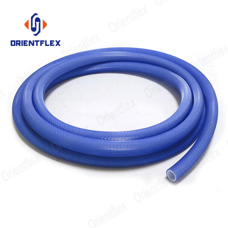 1m Smooth Silver Shower Hose with Plastic Cover