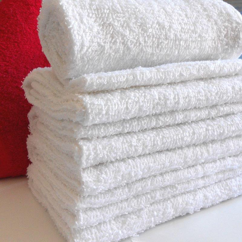 100% Cotton White Terry Face Towel Hand Towel for Hotel (JRD278)