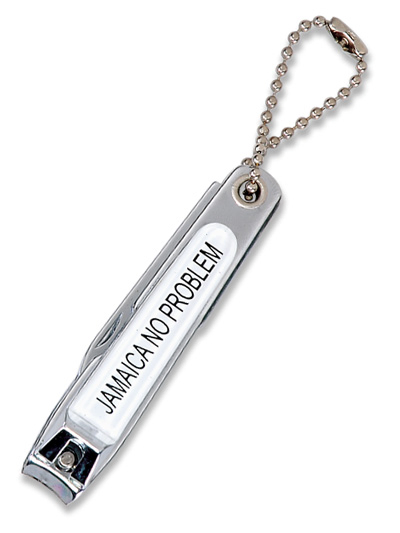 Square Gold Printing Logo Nail Clipper with Keyring (NC06)