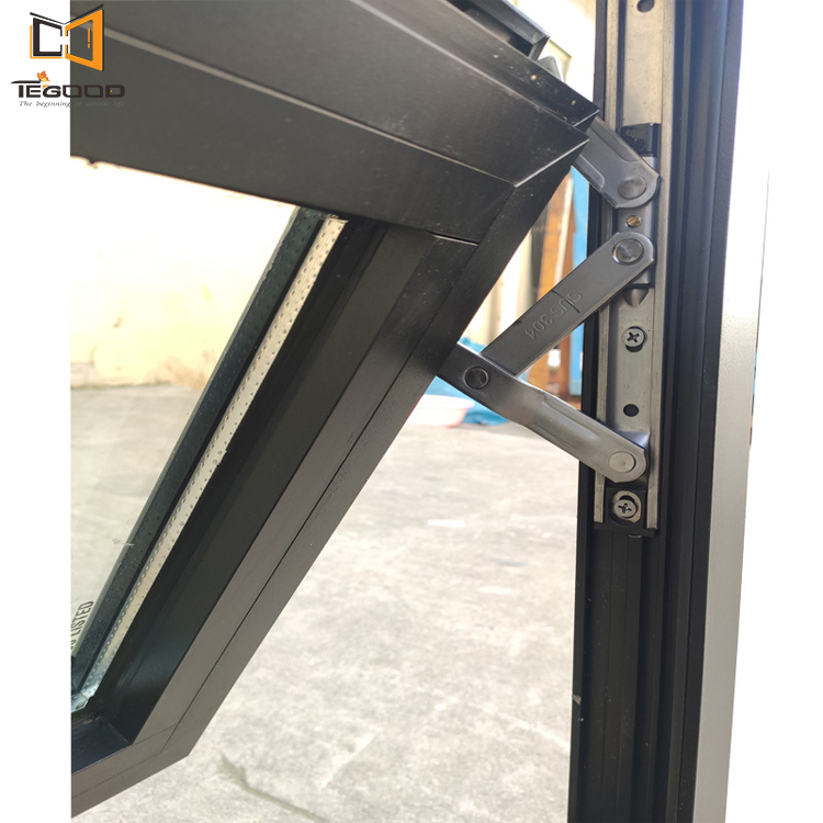 Customized Double Glazing UPVC/PVC Windows Cheap Awning Impact Glass Window