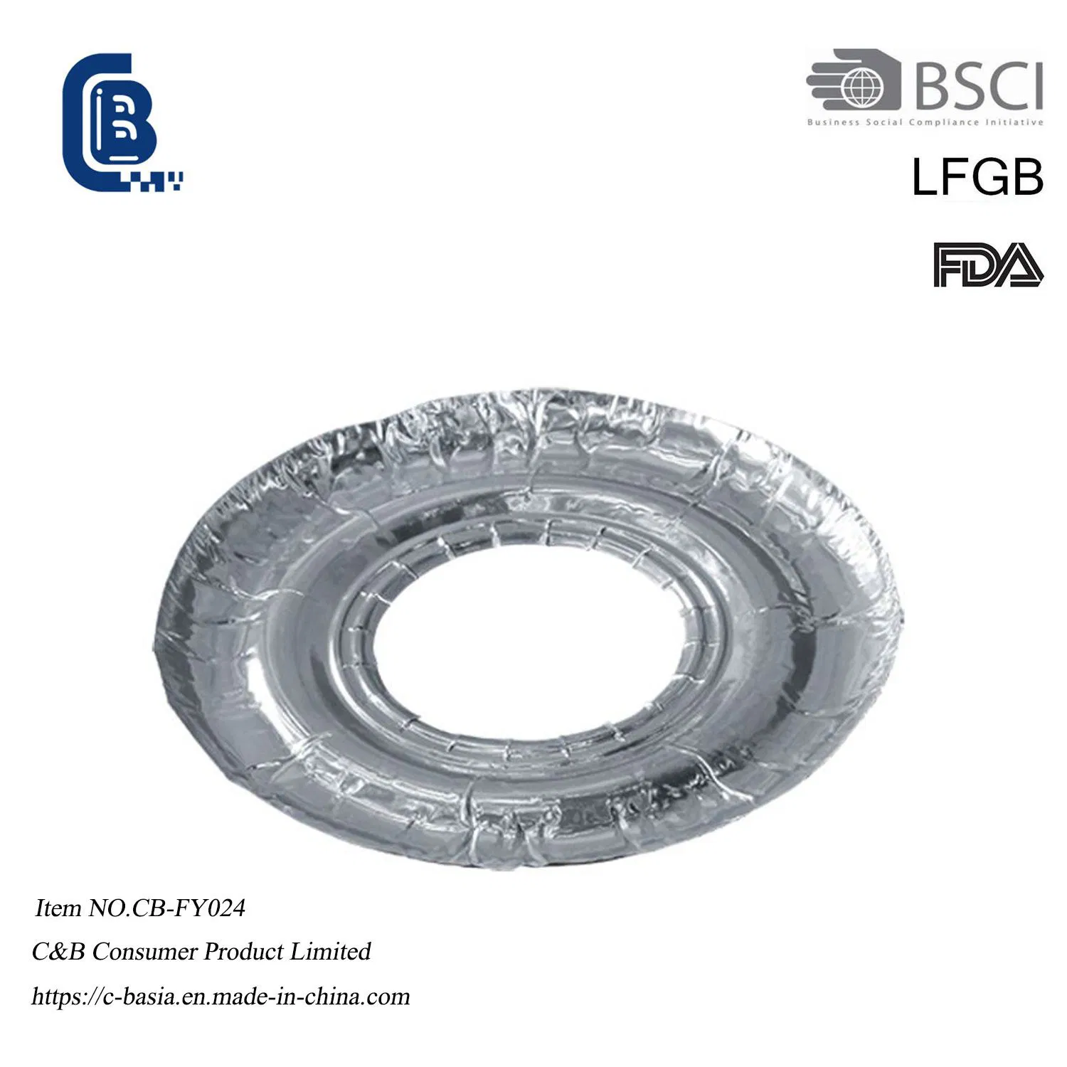 Disposable Round Aluminum Foil Stove Covers for Gas & Electric Burners