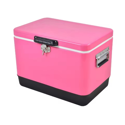 Custom Logo Vintage Picnic Beach Camping Ice Cooler Portable Retro Cooler Box