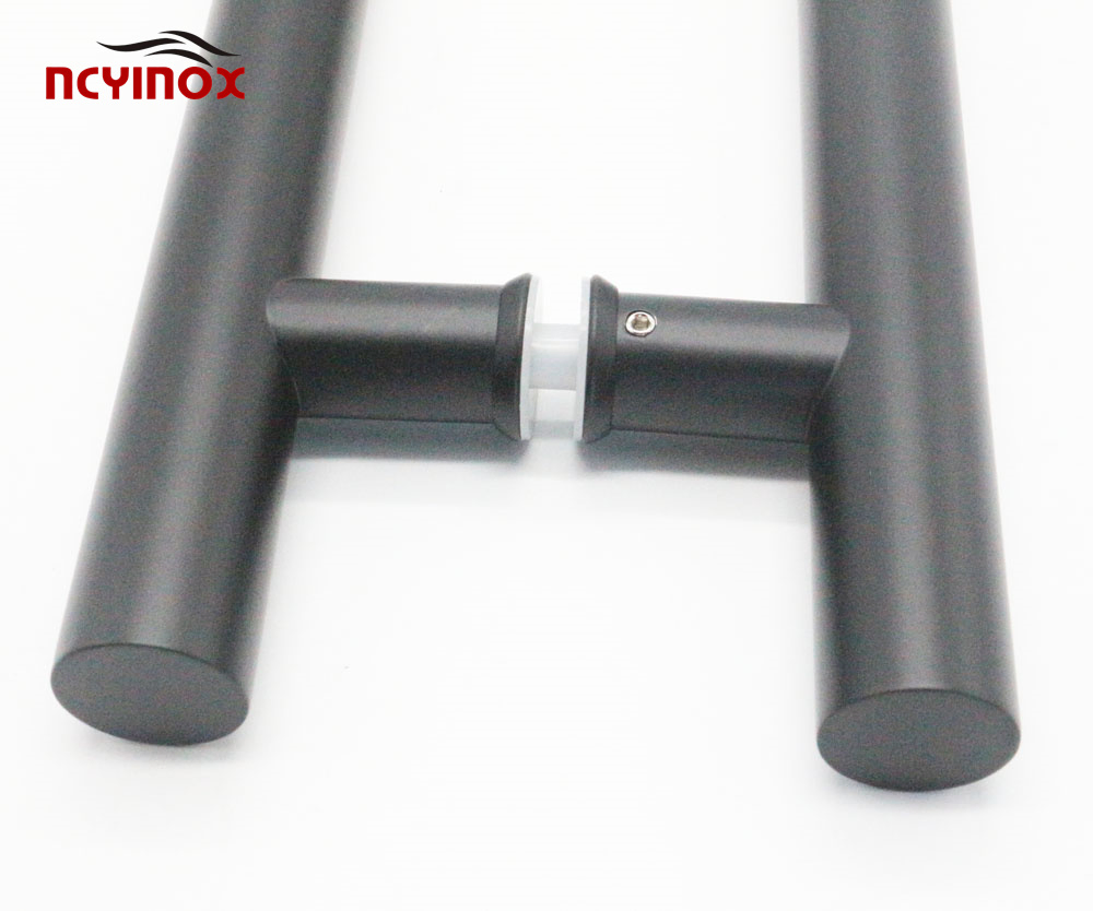 Round H Shape 304 Stainless Steel Door Pull Push Handle for Glass Door/Wooden Door with Matte Black