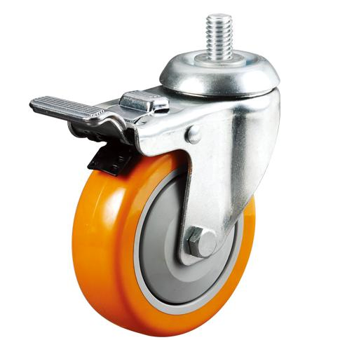 China OEM Factory 125mm Industrial Castor Thread Stem Caster TPR Wheels with Bolt