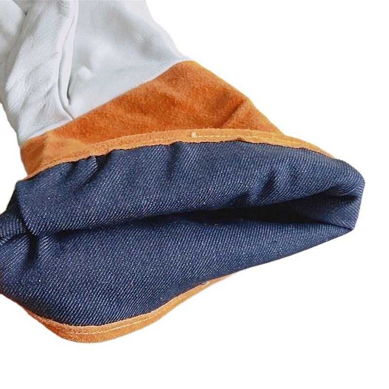 High-Quality Cowhide Leather Cooking Gloves for BBQ Safety