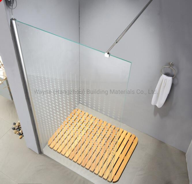 LED Light Modern Design Walk in Simple Shower Enclosure with BS 6206 Tempered Safety Glass for UK Market From China Top Quality Factory Direct Good Price