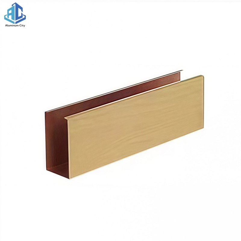 Premium Wood Finish Aluminum Profile for Modern Ceiling Designs