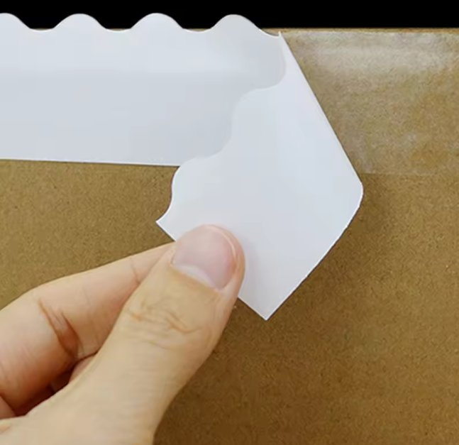 Environmental Zipper Double Side Tape Wave Edge Lace Tissue Paper Double Sided Tape for Carton Sealing