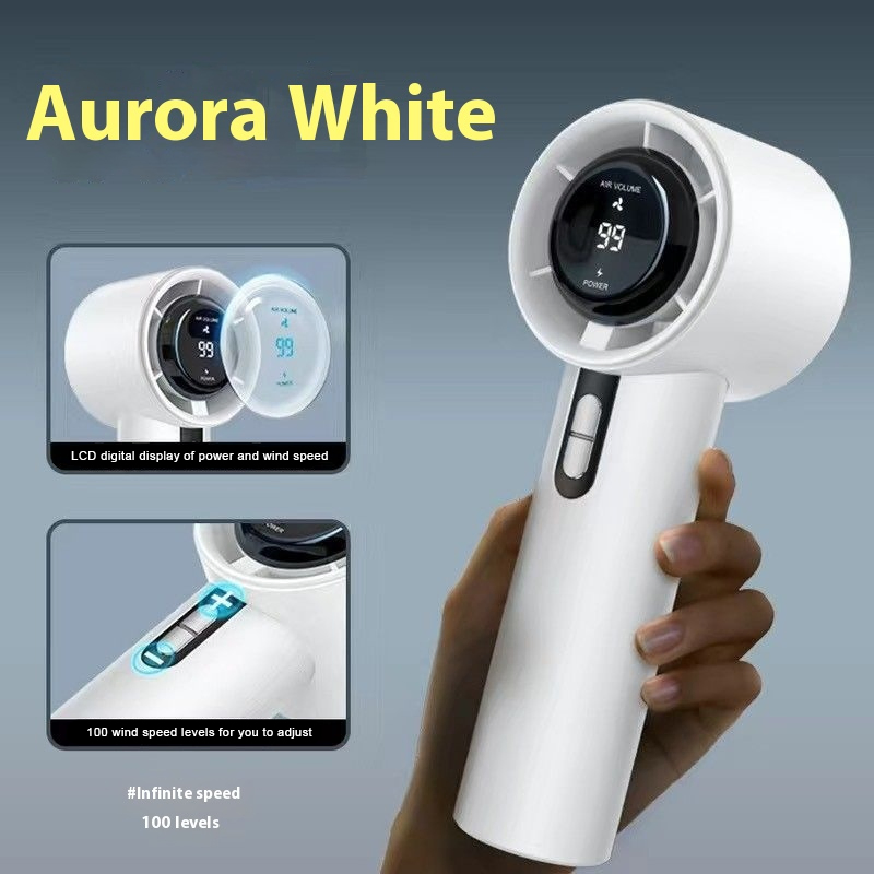 2025 Portable Turbo USB Rechargeable High-Speed Electric Mini 199 Wind Speeds Cooling Fan Foldable Table Home Car Use