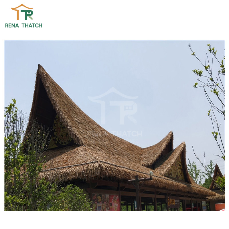 Cheap UV Resistant Synthetic Thatched Roof Material Pergola Restaurant Reed Artificial Thatch Roof