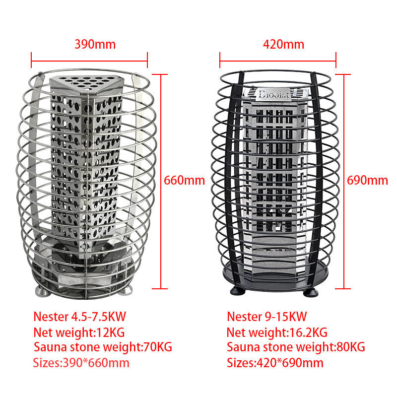 Электрическая печь для сауны Diooist 9-15 кВт с Wi-Fi