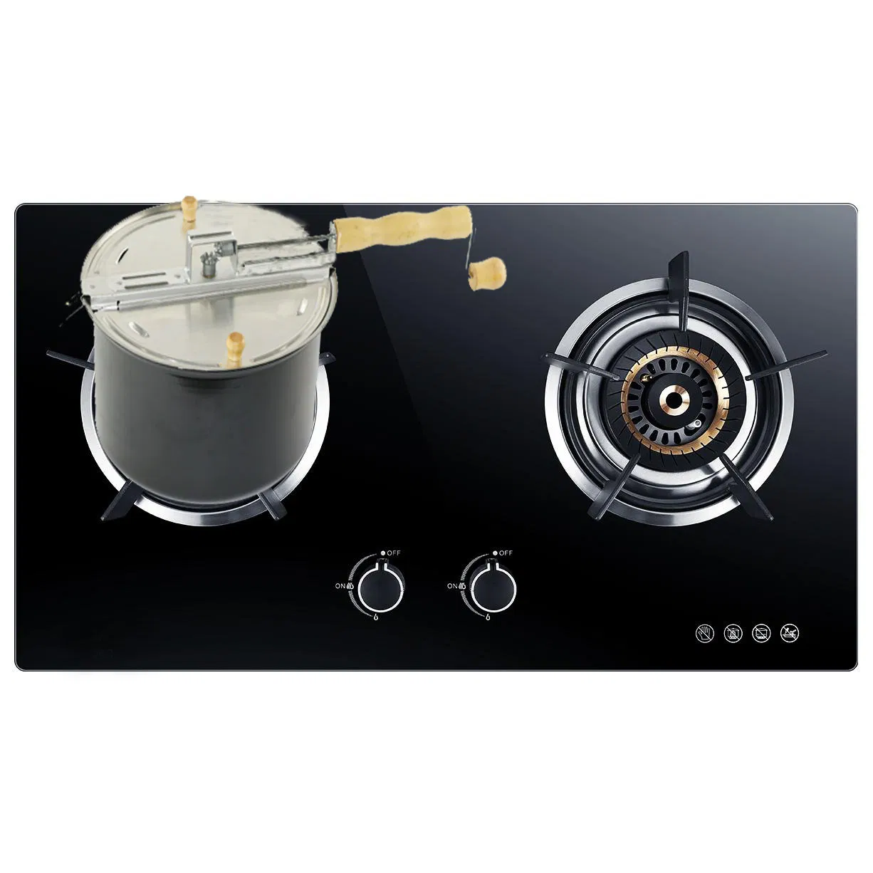 Aluminum Pop Stovetop Popcorn Popper with Removable Handle