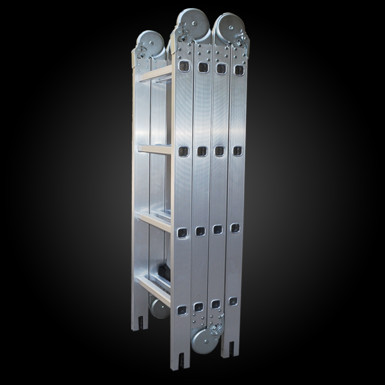 Customized Colour Trade Aluminium Multi-Purpose 4*8 Step Ladder with Small Hinge