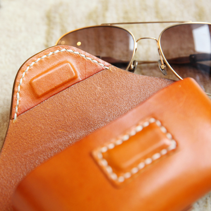 Ea044 Portable Designer Luxury Custom Leather Sunglasses Cases Storage Bag Wholesale for Travel Eye Glasses Case