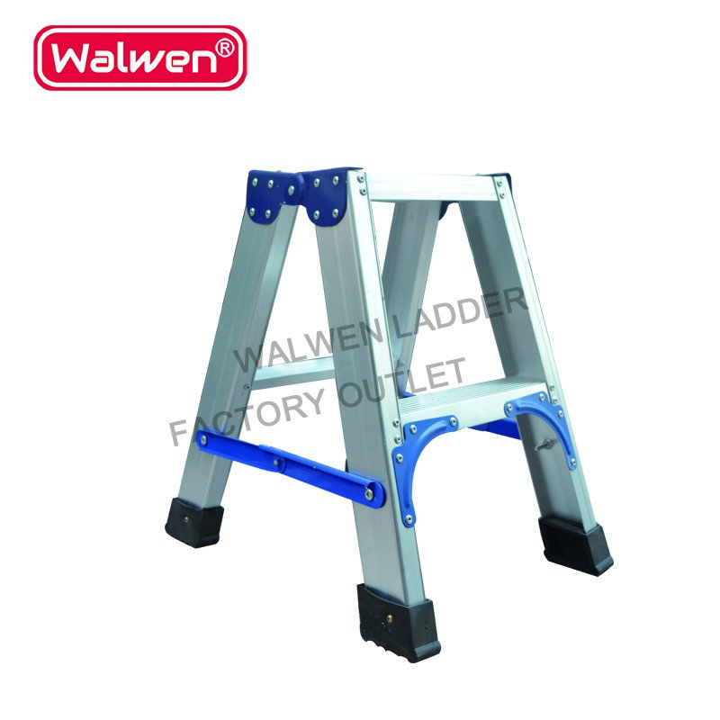 Foldable Thin Step Ladder a Type Household Fold up Aluminum Ladder