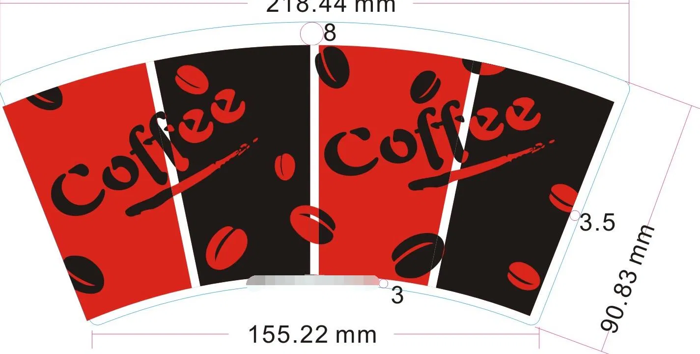 Factory 1-6 Colors Cup Fans for Disposable Paper Cup