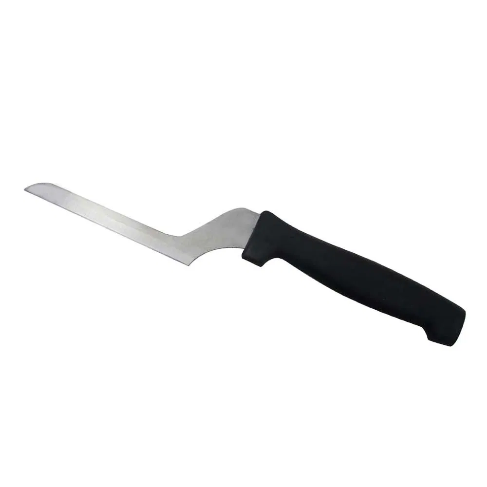 Unique Design Black PP Handle Curved Cheese Knife